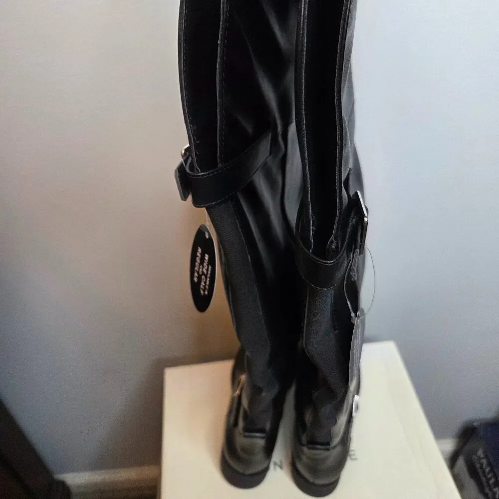 Sun + Stone Anyaa Over-the Knee Boots, Black, Size 5.5